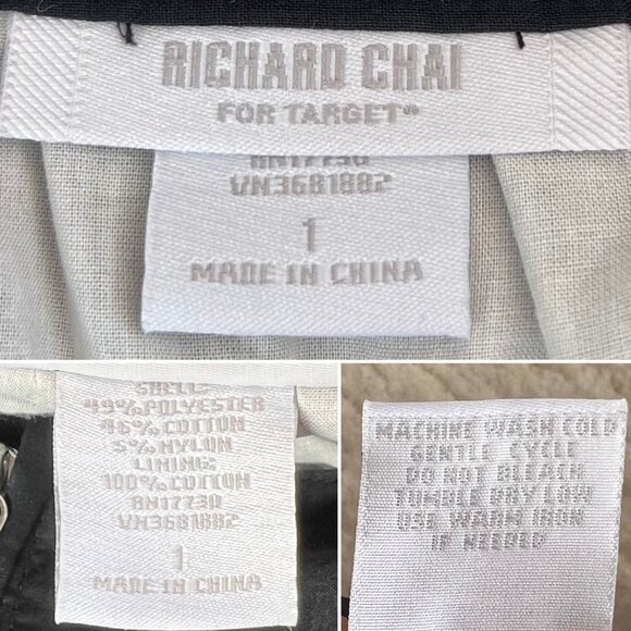 Richard Chai For Target Skirt Womens Size 1 Black Textured Mini Skirt Back Zippe - Picture 6 of 9